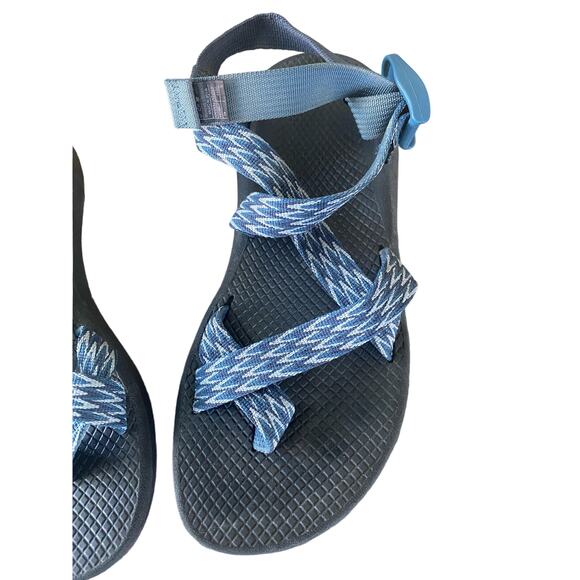 Chaco Z Cloud Classic Trine Blue Strappy Hiking Sandals Size 9 - Picture 4 of 8